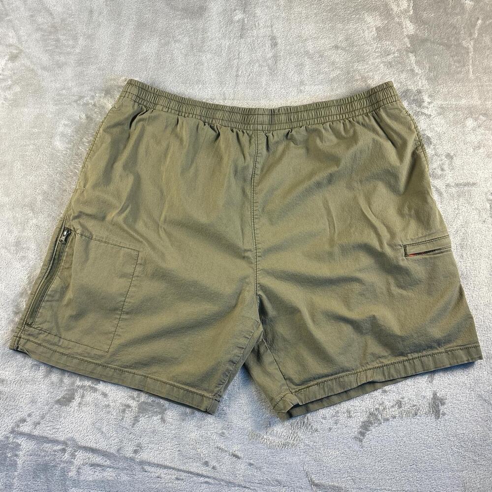 Levi’s Cargo Shorts Mens XL Olive Green Elastic Waist Outdoor Utility